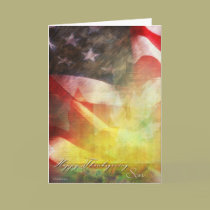 Thanksgiving Flag-Military Thanksgiving-Son cards