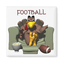 Thanksgiving Football Magnet
