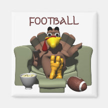 Thanksgiving Football Magnet
