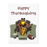 Thanksgiving Football Postcard