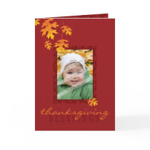 THANKSGIVING GREETING CARD :: mache leaves 1
