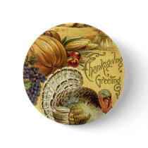 Thanksgiving Greeting with a Turkey Pins