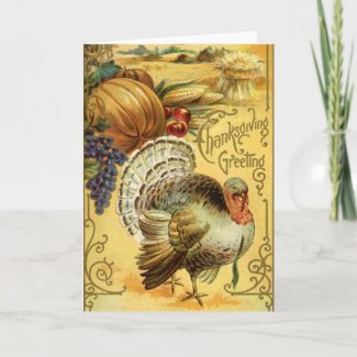 Thanksgiving Greeting with a Turkey Cards