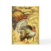 Thanksgiving Greeting with a Turkey Cards