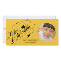 Thanksgiving Greetings Personalized Photo Card