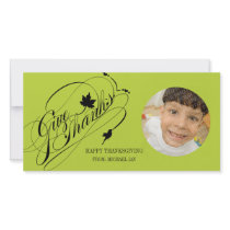 Thanksgiving Greetings Personalized Photo Card