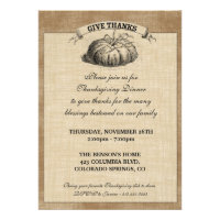 Thanksgiving Harvest Party Invitation