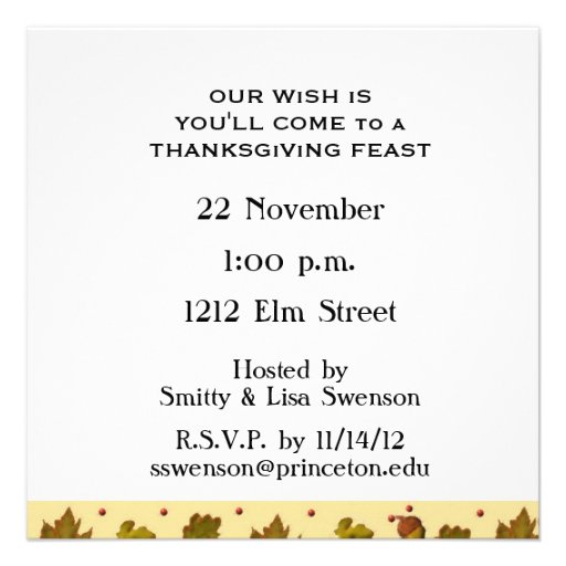 thanksgiving invitation