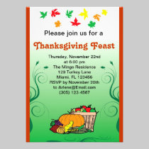 Thanksgiving Invitation Design invitations