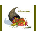 Thanksgiving Invitation with Horn of Plenty card