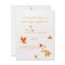 Thanksgiving invitations, maple leaves by custom_stationery Thanksgiving invitations, maple leaves
