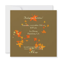 Thanksgiving invitations, maple leaves by custom_stationery Thanksgiving invitations, maple leaves