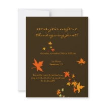 Thanksgiving invitations, maple leaves by custom_stationery Thanksgiving invitations, maple leaves