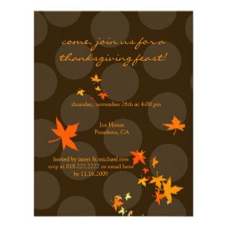Thanksgiving invitations, maple leaves