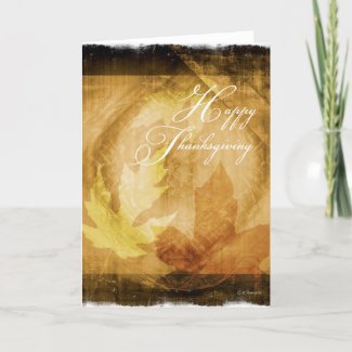 Thanksgiving Leafs-Abstract Greeting Card