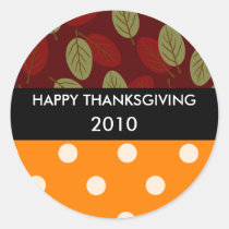 Thanksgiving leaves n dots, strip black TG, HAP... Stickers