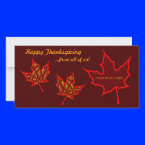 Thanksgiving Leaves Picture Card
