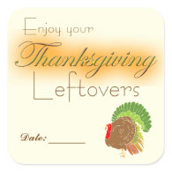 Thanksgiving Leftover Stickers