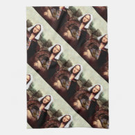 Thanksgiving Mona Lisa Pilgrim Hand Towel