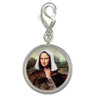 Thanksgiving Mona Lisa Pilgrim Photo Charm