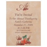 Thanksgiving Monogram A Flyer, Alphabet