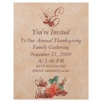Thanksgiving Monogram E Flyer, Alphabet