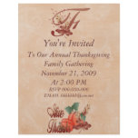 Thanksgiving Monogram F Flyer, Alphabet
