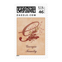 Thanksgiving Monogram G alphabet Postage