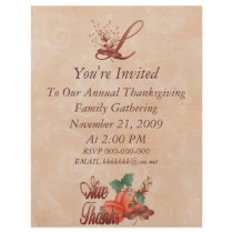 Thanksgiving Monogram L Flyer, Alphabet