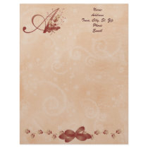 Thanksgiving Monogram Letter A Letterhead