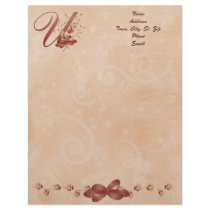 Thanksgiving Monogram Letter U Letterhead by forbes1954 Thanksgiving Monogram Letter U Letterhead