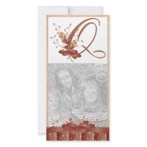 Thanksgiving Monogram Q Photo Card photo cards