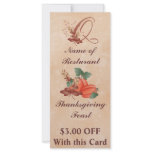 Thanksgiving Monogram Q Rack Card /Resturant