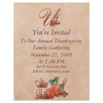 Thanksgiving Monogram u Flyer, Alphabet