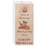 Thanksgiving Monogram x Rack Card /Resturant