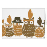 Thanksgiving Owls Greeting Card