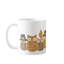 Thanksgiving Owls Coffee Mugs