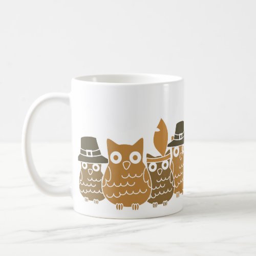 Thanksgiving Owls mug