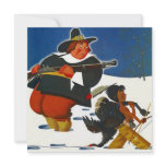 Thanksgiving Party dinner Invitation Pilgrim &amp; boy