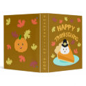 Thanksgiving Pilgrim Pumpkin Pie Binder binder