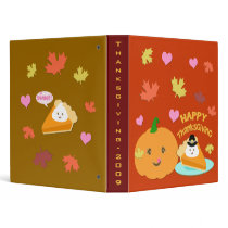 Thanksgiving Pilgrim Pumpkin Pie Binder