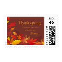 Thanksgiving Postage Stamp by SquirrelHugger Thanksgiving Postage Stamp
