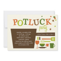 Thanksgiving Potluck Party Invitation