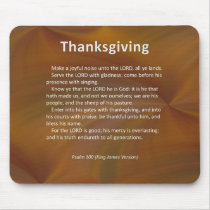Thanksgiving Psalm 100 mousepads