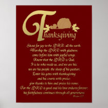 Thanksgiving - Psalm 100 posters