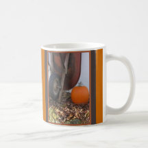 Thanksgiving Pumpkin and Wheelbarrow Coffee Mugs