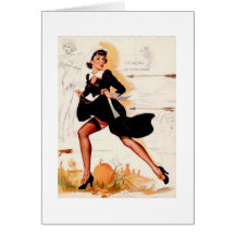 Thanksgiving Quaker Girl Pin Up Girl Cards