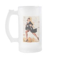 Thanksgiving Quaker Girl Pin Up Girl Coffee Mugs