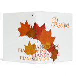 thanksgiving recipes book vinyl binder