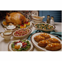 Thanksgiving roast turkey dinner photo sculptures